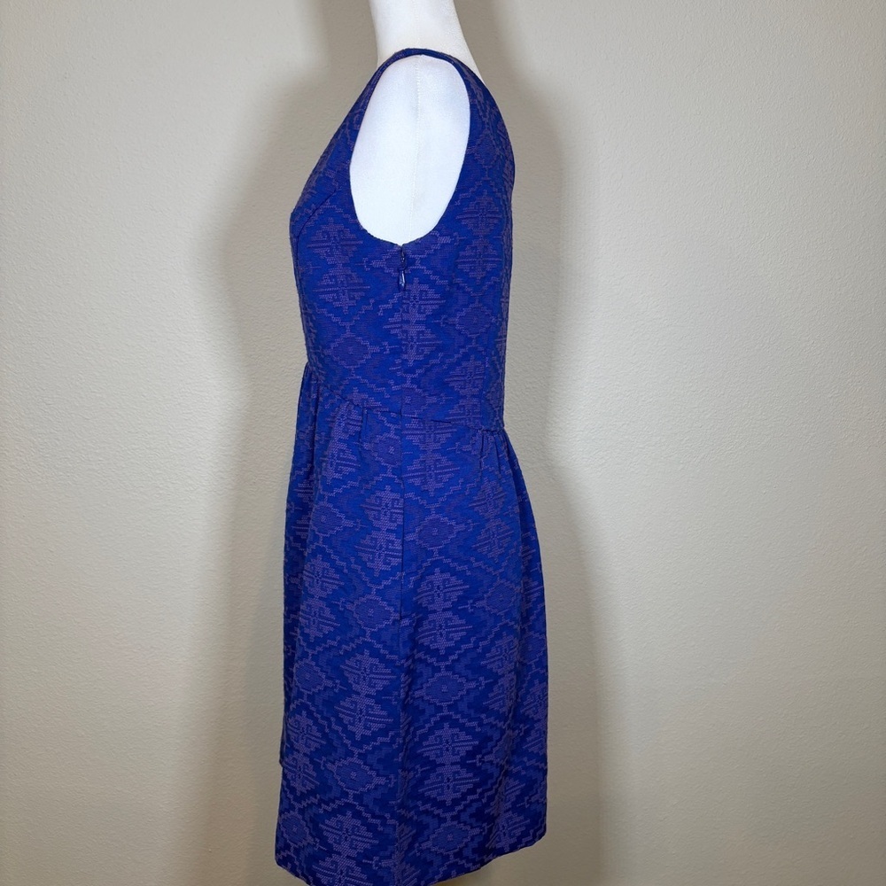 Maeve Blue Embroidered Mini Dress Size 8 - Picture 2 of 7